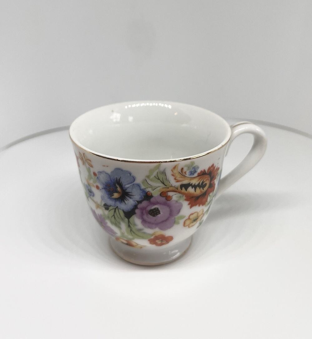 Vintage Floral Teacup, Made In Occupied Japan